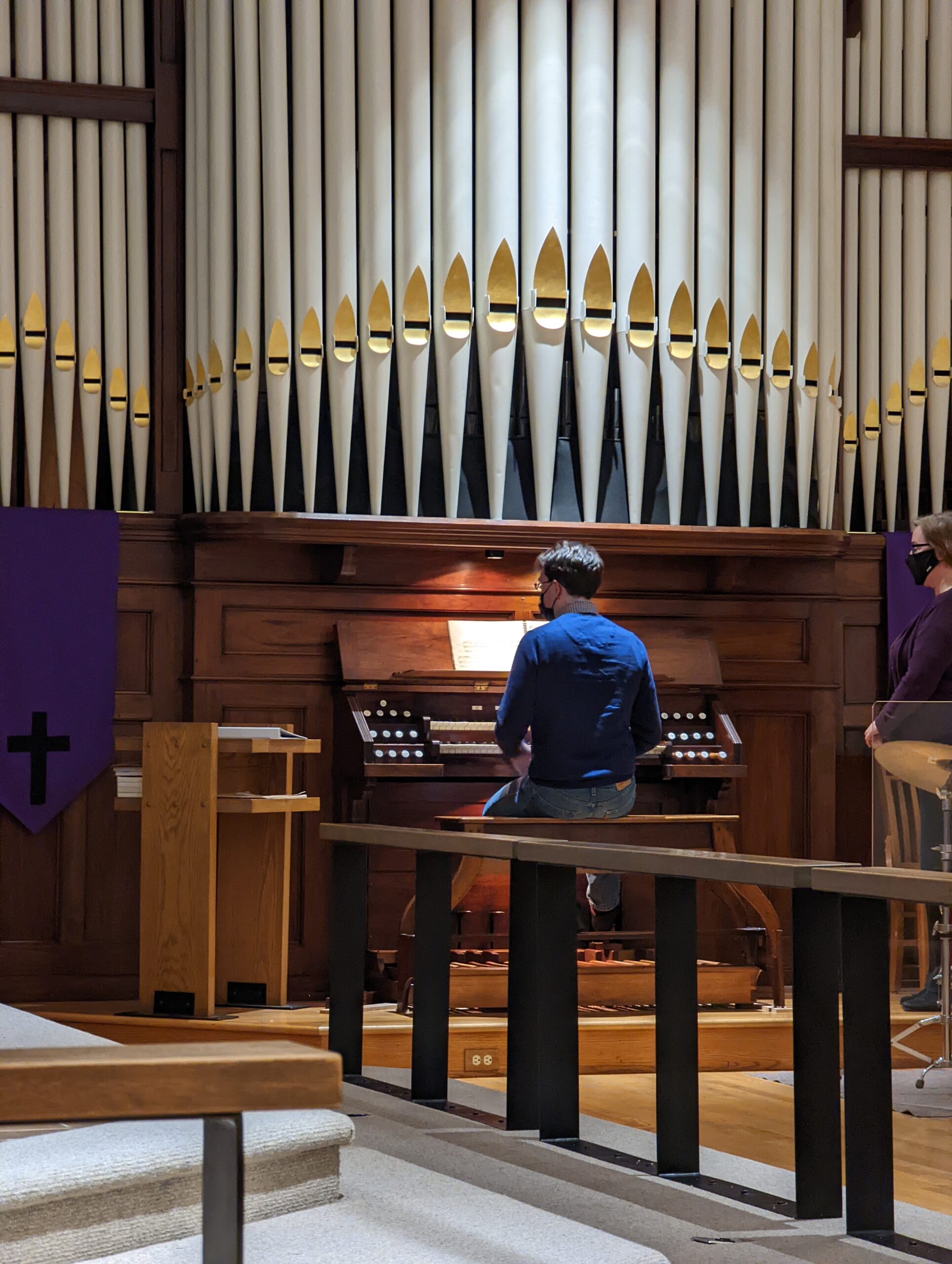 Wyatt Smith sitting at organ